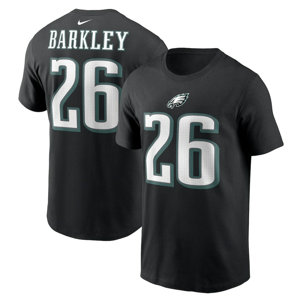 Saquon Barkley Philadelphia Eagles Player Name & Number T-Shirt - Black on sale