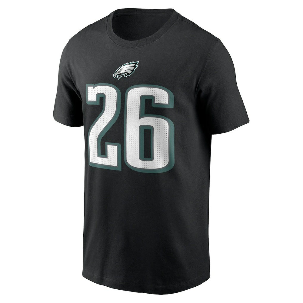 Saquon Barkley Philadelphia Eagles Player Name & Number T-Shirt - Black on sale