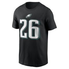 Saquon Barkley Philadelphia Eagles Player Name & Number T-Shirt - Black on sale