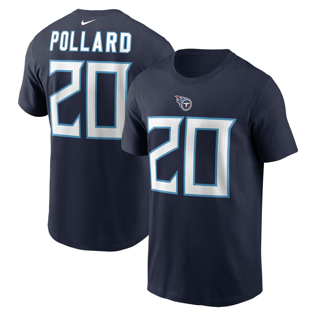 Tony Pollard Tennessee Titans Player Name & Number T-Shirt - Navy for sale