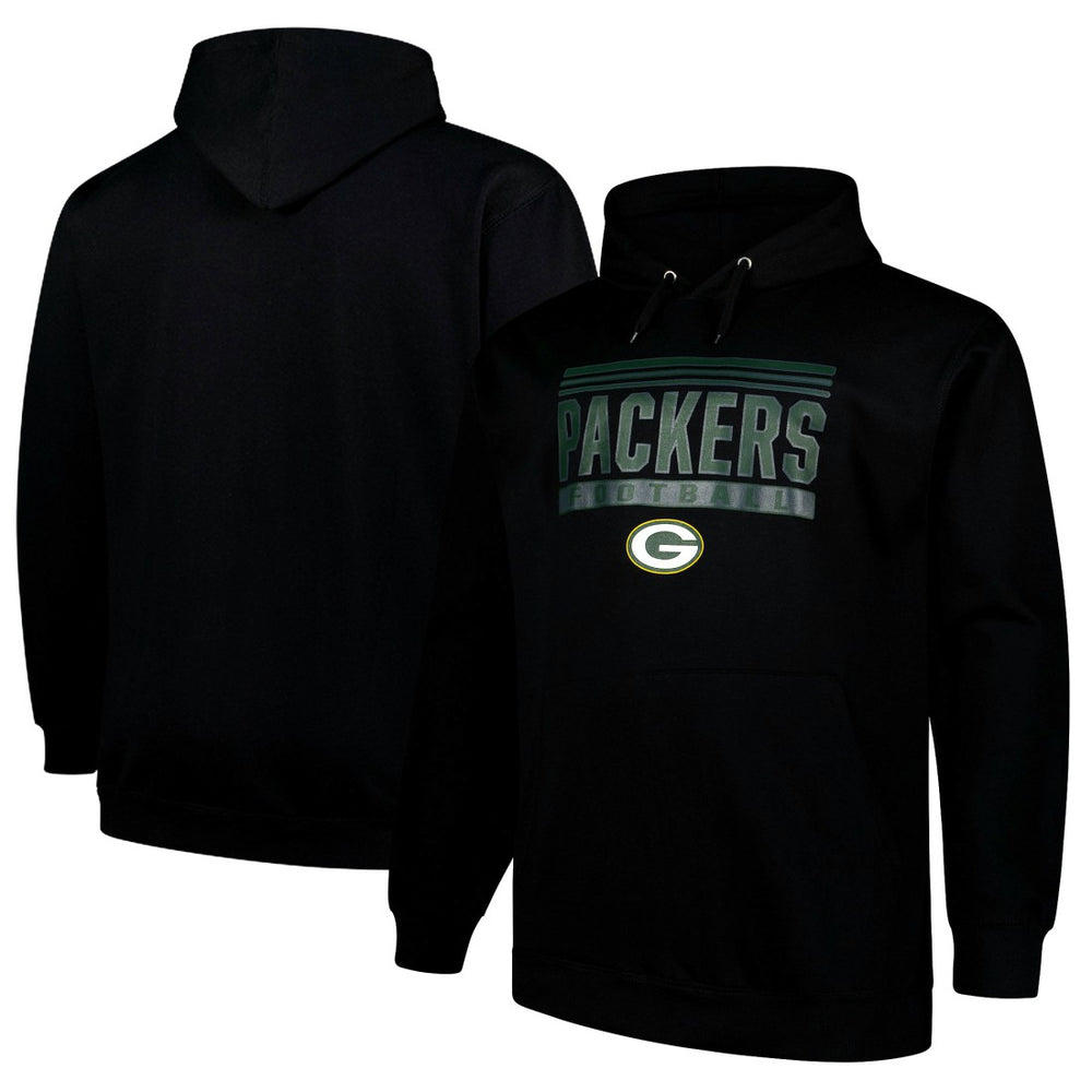 Green Bay Packers Big & Tall Pop Pullover Hoodie - Black cheap