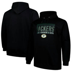 Green Bay Packers Big & Tall Pop Pullover Hoodie - Black cheap