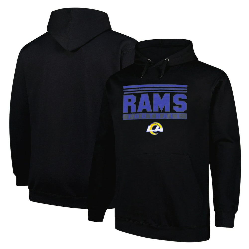 Los Angeles Rams Big & Tall Pop Pullover Hoodie - Black sale