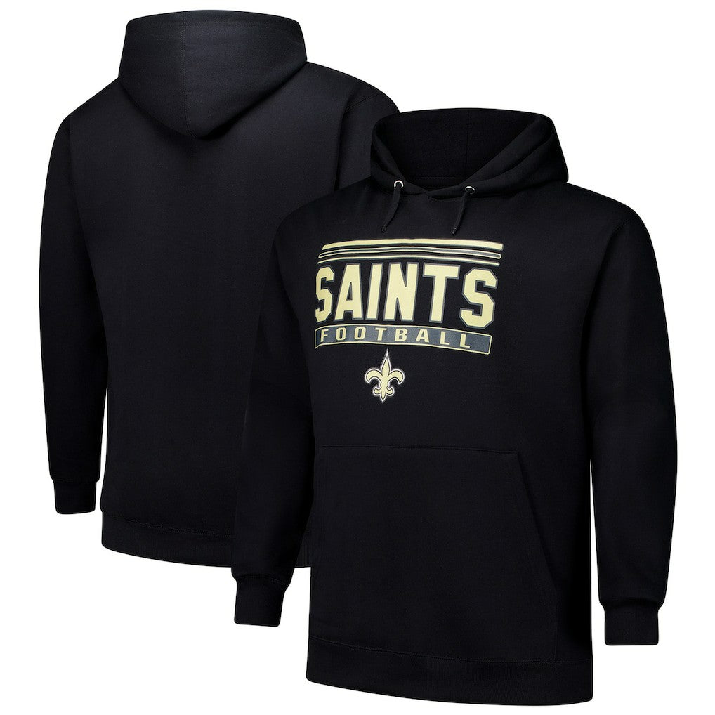 New Orleans Saints Big & Tall Pop Pullover Hoodie - Black cheap