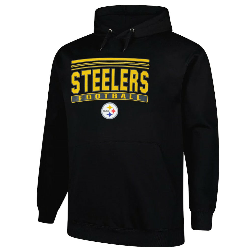 Pittsburgh Steelers Big & Tall Pop Pullover Hoodie - Black outlet