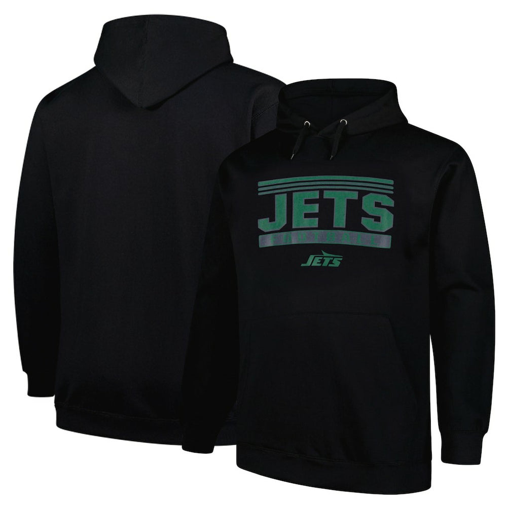 New York Jets Big & Tall Pop Pullover Hoodie - Black discount