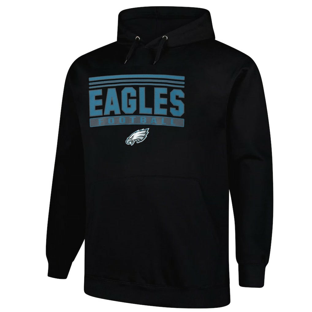Philadelphia Eagles Big & Tall Pop Pullover Hoodie - Black on sale
