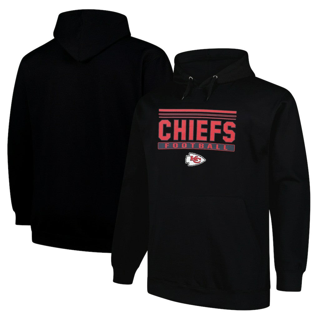 Kansas City Chiefs Big & Tall Pop Pullover Hoodie - Black cheap