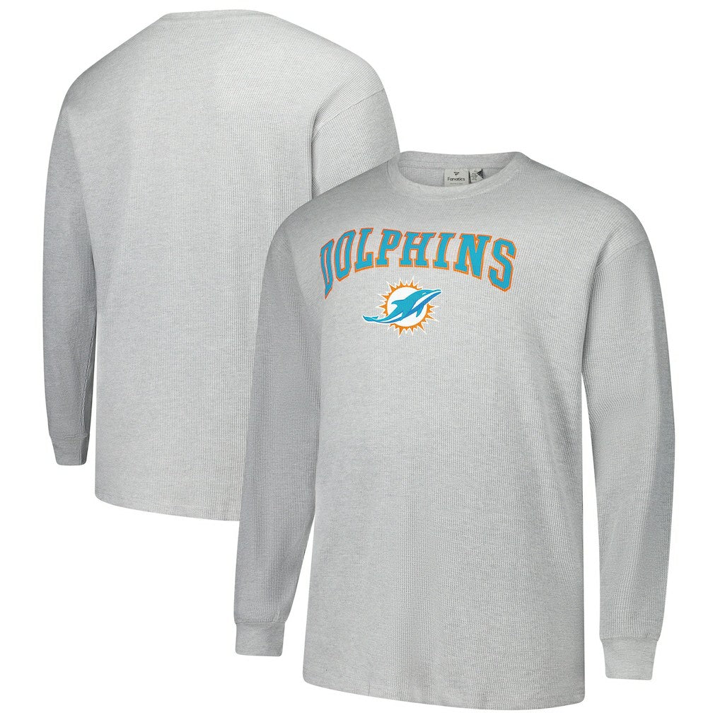 Miami Dolphins Big & Tall Thermal Long Sleeve T-Shirt - Heather Gray sale