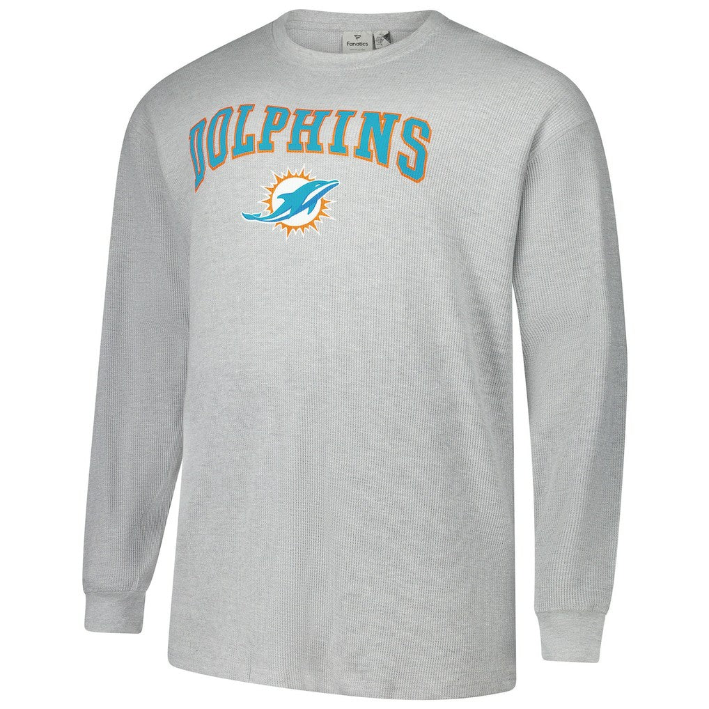 Miami Dolphins Big & Tall Thermal Long Sleeve T-Shirt - Heather Gray sale