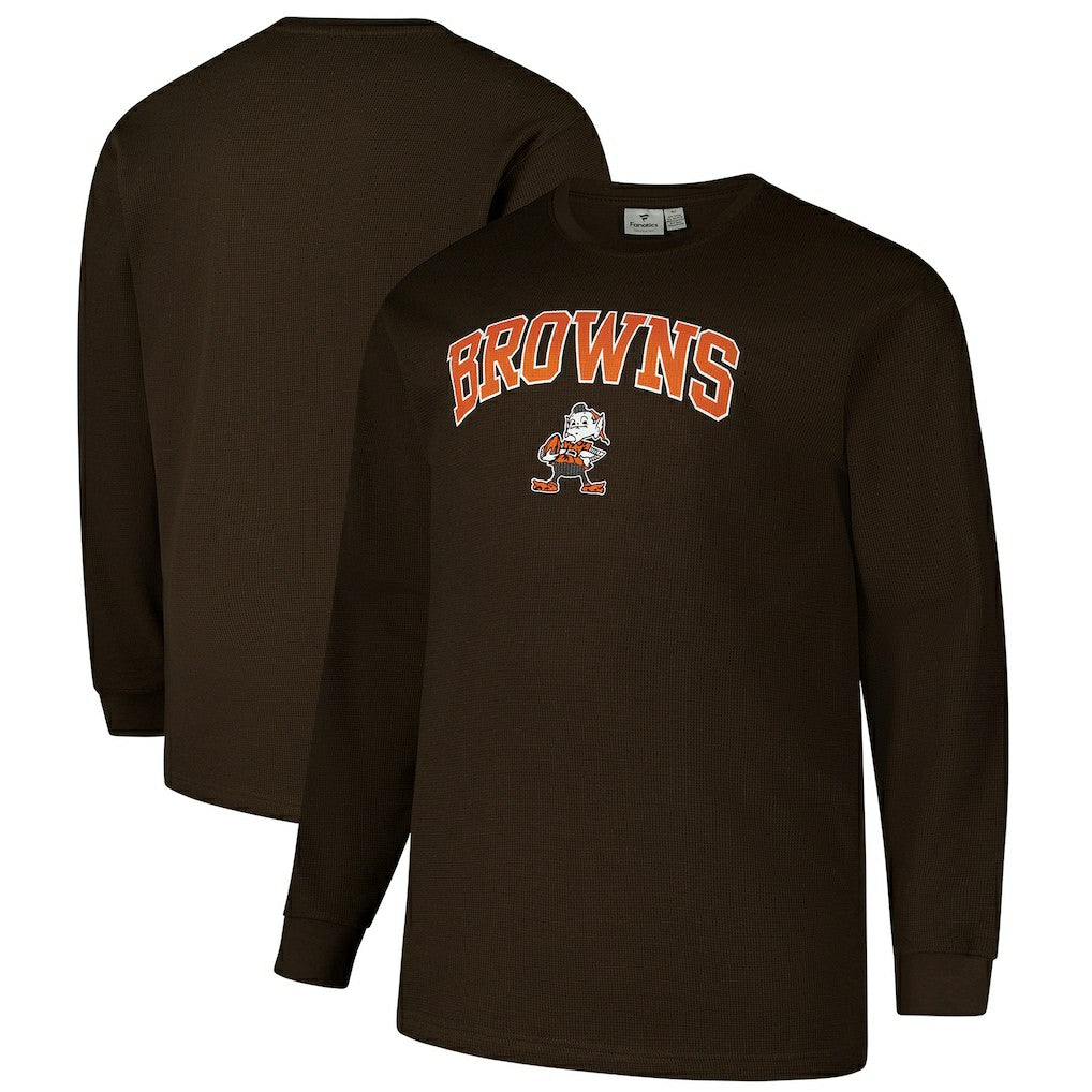 Cleveland Browns Big & Tall Throwback Thermal Long Sleeve T-Shirt - Brown outlet