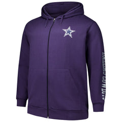 Dallas Cowboys Big & Tall Sleeve Hit Full-Zip Hoodie - Purple discount