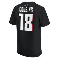 Kirk Cousins Atlanta Falcons Youth Player Name & Number T-Shirt - Black on sale