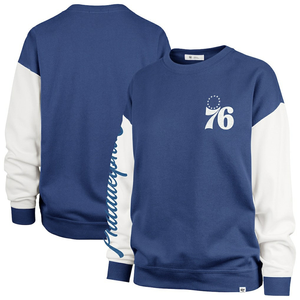 Philadelphia 76ers '47 Women's Plus Size Oversized Rise Andie Pullover Sweatshirt - Royal online