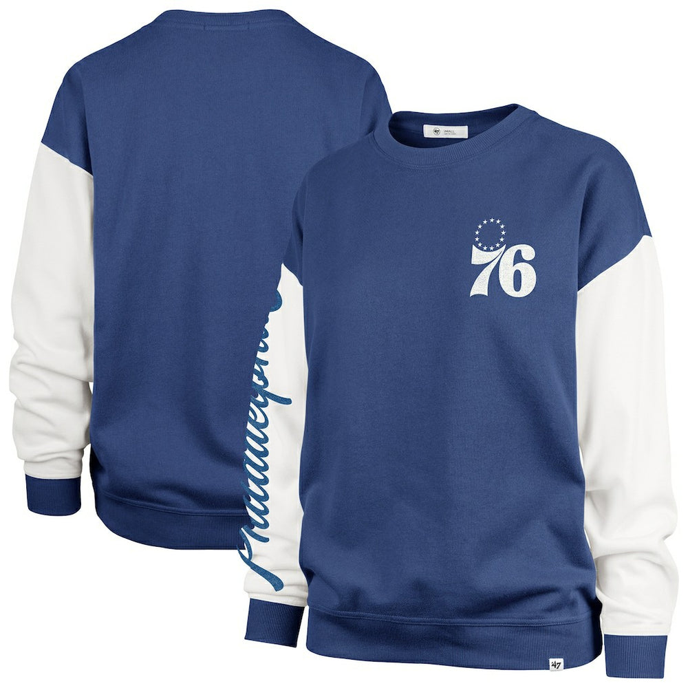Philadelphia 76ers '47 Women's Plus Size Oversized Rise Andie Pullover Sweatshirt - Royal online