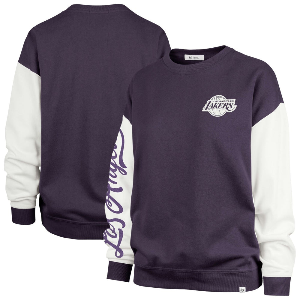 Los Angeles Lakers '47 Women's Plus Size Oversized Rise Andie Pullover Sweatshirt - Purple on sale