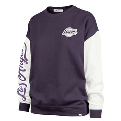 Los Angeles Lakers '47 Women's Plus Size Oversized Rise Andie Pullover Sweatshirt - Purple on sale