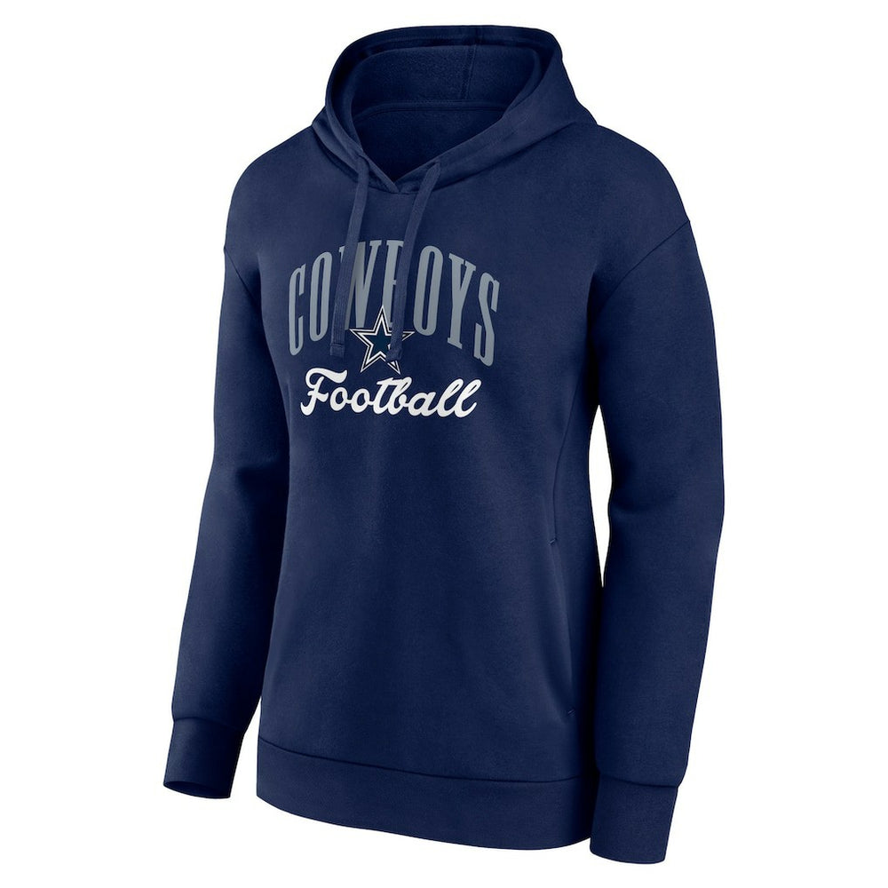 Dallas Cowboys Women's Victory Script Pullover Hoodie - Navy discount
