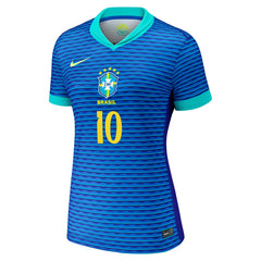 Neymar Jr. Brazil National Team Women's 2024 Away Stadium Replica Player Jersey – Blue on sale