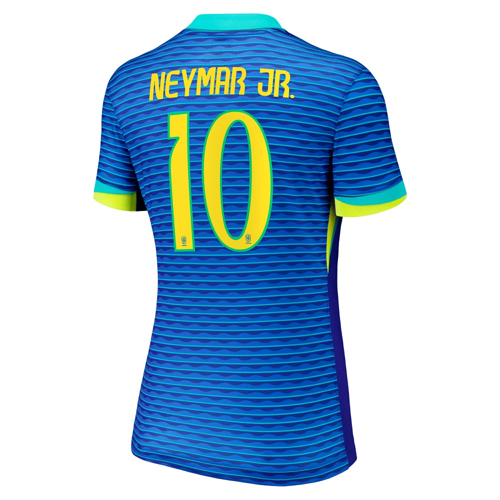 Neymar Jr. Brazil National Team Women's 2024 Away Stadium Replica Player Jersey – Blue on sale