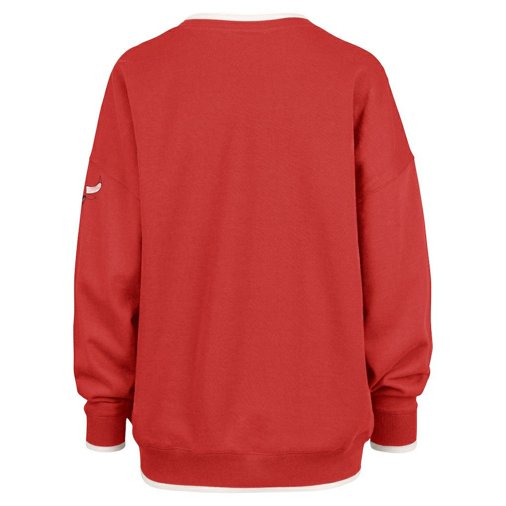 Chicago Bulls '47 Women's Rise Wax Pack Daze '80s Oversize Pullover Sweatshirt - Red cheap