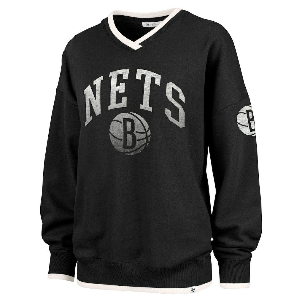 Brooklyn Nets '47 Women's Rise Wax Pack Daze '80s Oversize Pullover Sweatshirt - Black shop