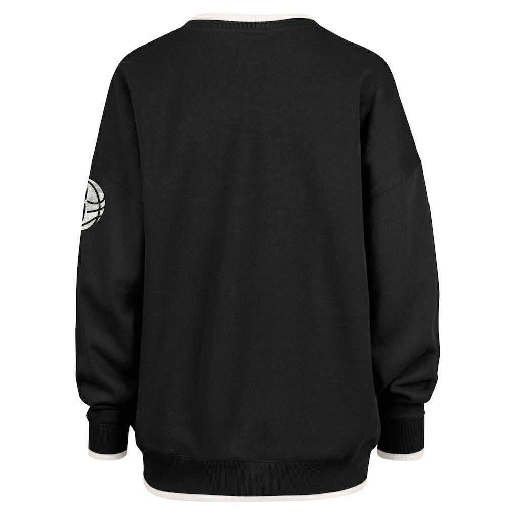 Brooklyn Nets '47 Women's Rise Wax Pack Daze '80s Oversize Pullover Sweatshirt - Black shop