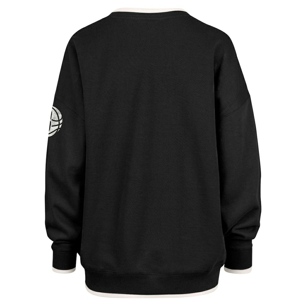 Brooklyn Nets '47 Women's Rise Wax Pack Daze '80s Oversize Pullover Sweatshirt - Black shop