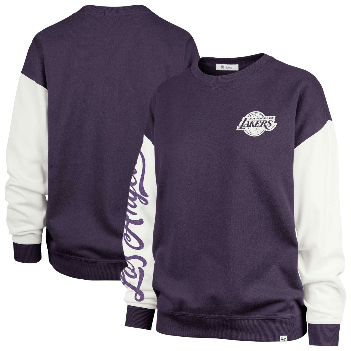 Los Angeles Lakers '47 Women's Rise Andie Pullover Sweatshirt - Oversized Pullover Sweatshirt Purple shop