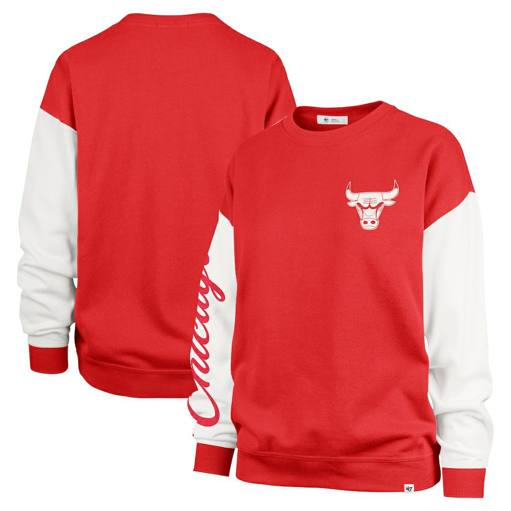 Chicago Bulls '47 Women's Rise Andie Oversized Pullover Sweatshirt - Red sale