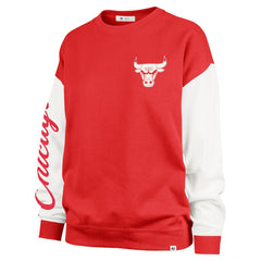 Chicago Bulls '47 Women's Rise Andie Oversized Pullover Sweatshirt - Red sale