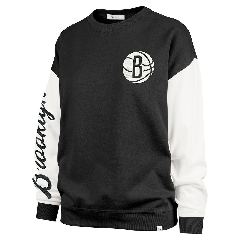 Brooklyn Nets '47 Women's Rise Andie Oversized Pullover Sweatshirt - Black online