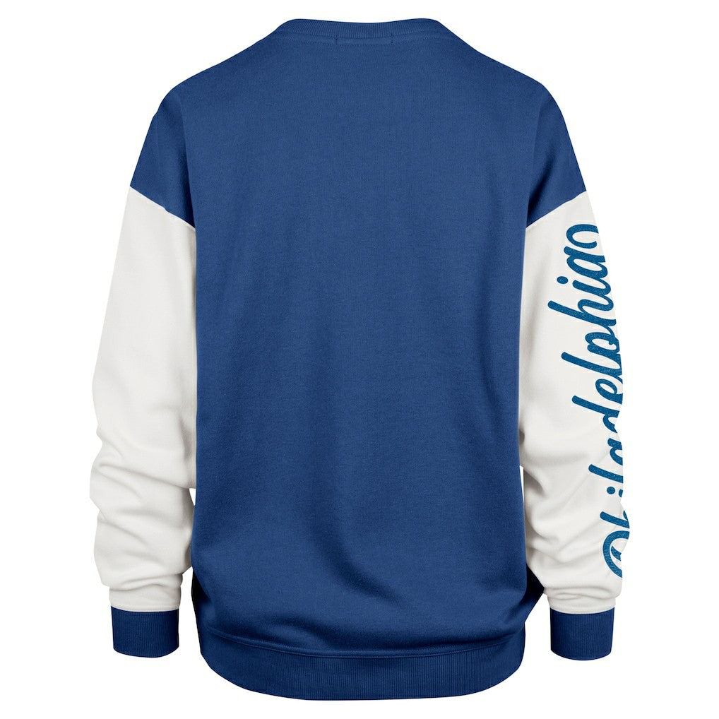 Philadelphia 76ers '47 Women's Rise Andie Oversized Pullover Sweatshirt - Royal outlet