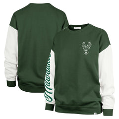 Milwaukee Bucks '47 Women's Rise Andie Oversized Pullover Sweatshirt - Hunter Green discount