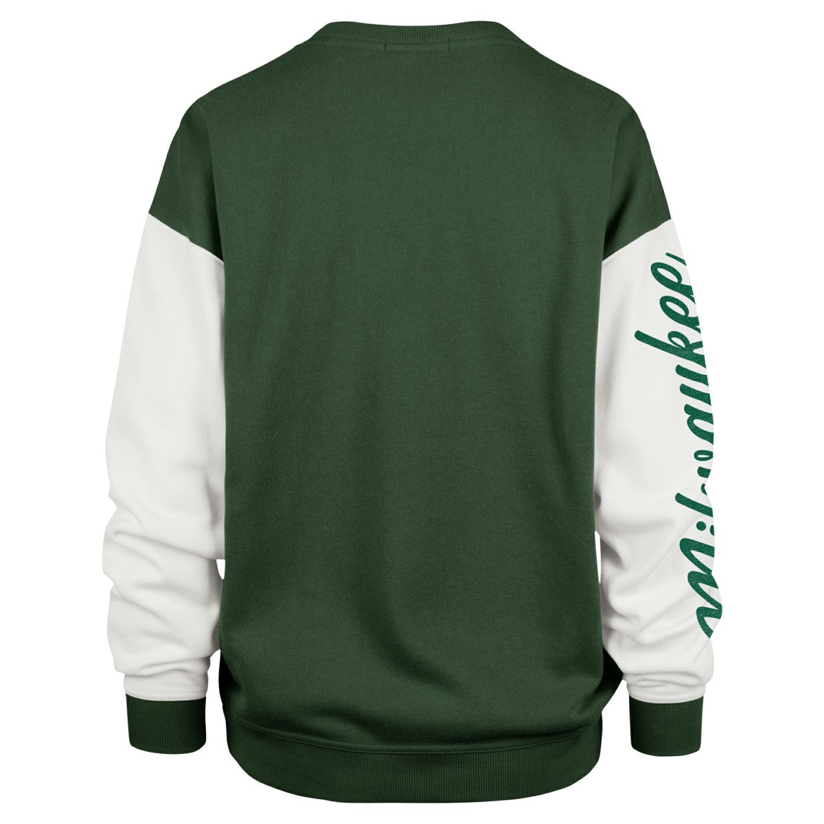 Milwaukee Bucks '47 Women's Rise Andie Oversized Pullover Sweatshirt - Hunter Green discount