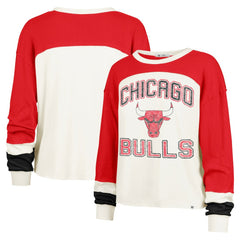 Chicago Bulls '47 Women's Curve Raglan Long Sleeve T-Shirt sale - Cream online