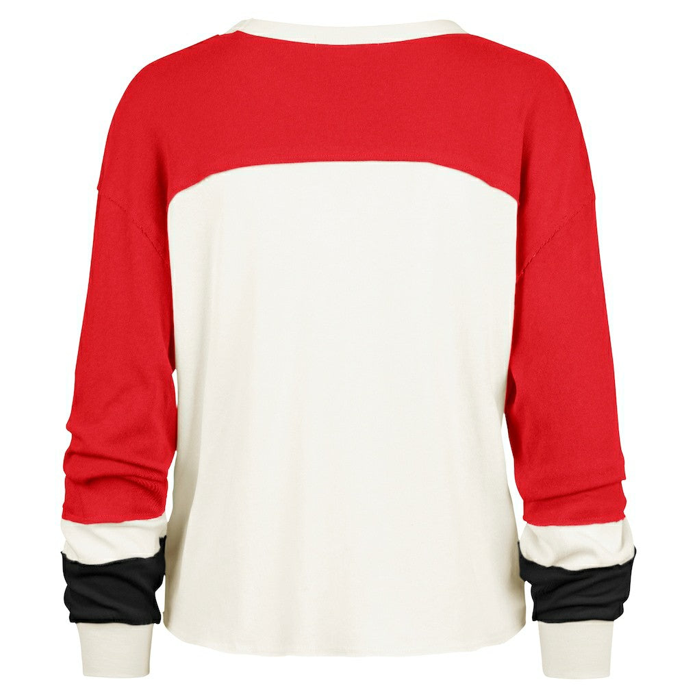 Chicago Bulls '47 Women's Curve Raglan Long Sleeve T-Shirt sale - Cream online