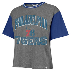 Philadelphia 76ers '47 Women's Rise Clubhouse Ziggy Color Block T-Shirt - Gray for sale