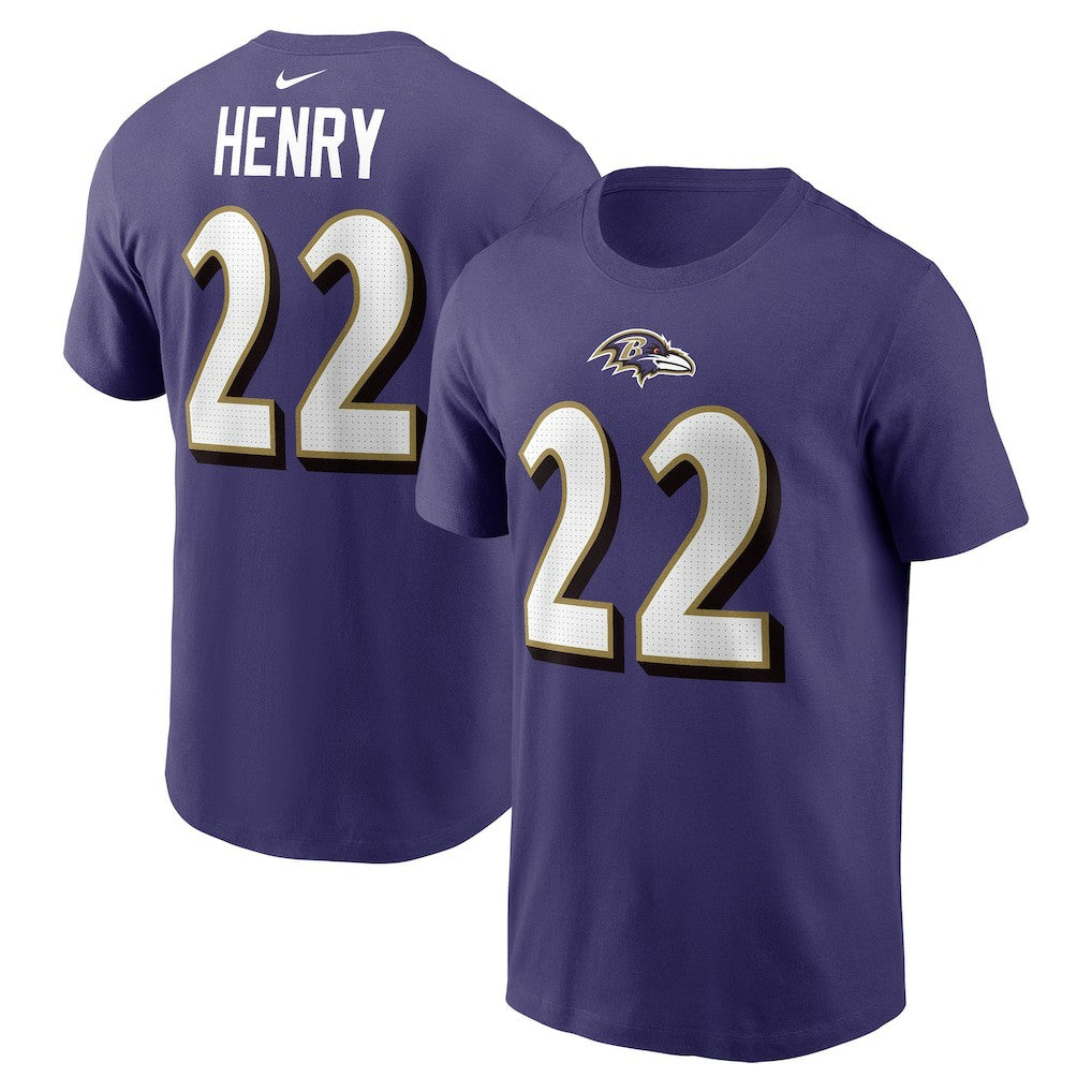 Derrick Henry Baltimore Ravens Player Name & Number T-Shirt - Purple sale