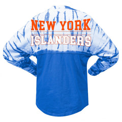 New York Islanders Spirit Jersey Unisex Crystal Half Dye Long Sleeve T-Shirt - Royal T-shirts