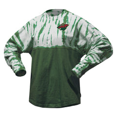Minnesota Wild Spirit Jersey Unisex Crystal Half Dye Long Sleeve T-Shirt - Green T-shirts