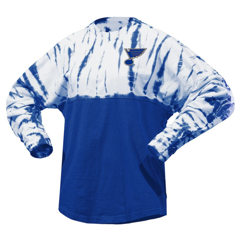 St. Louis Blues Spirit Jersey Unisex Crystal Half Dye Long Sleeve T-Shirt - Blue T-shirts