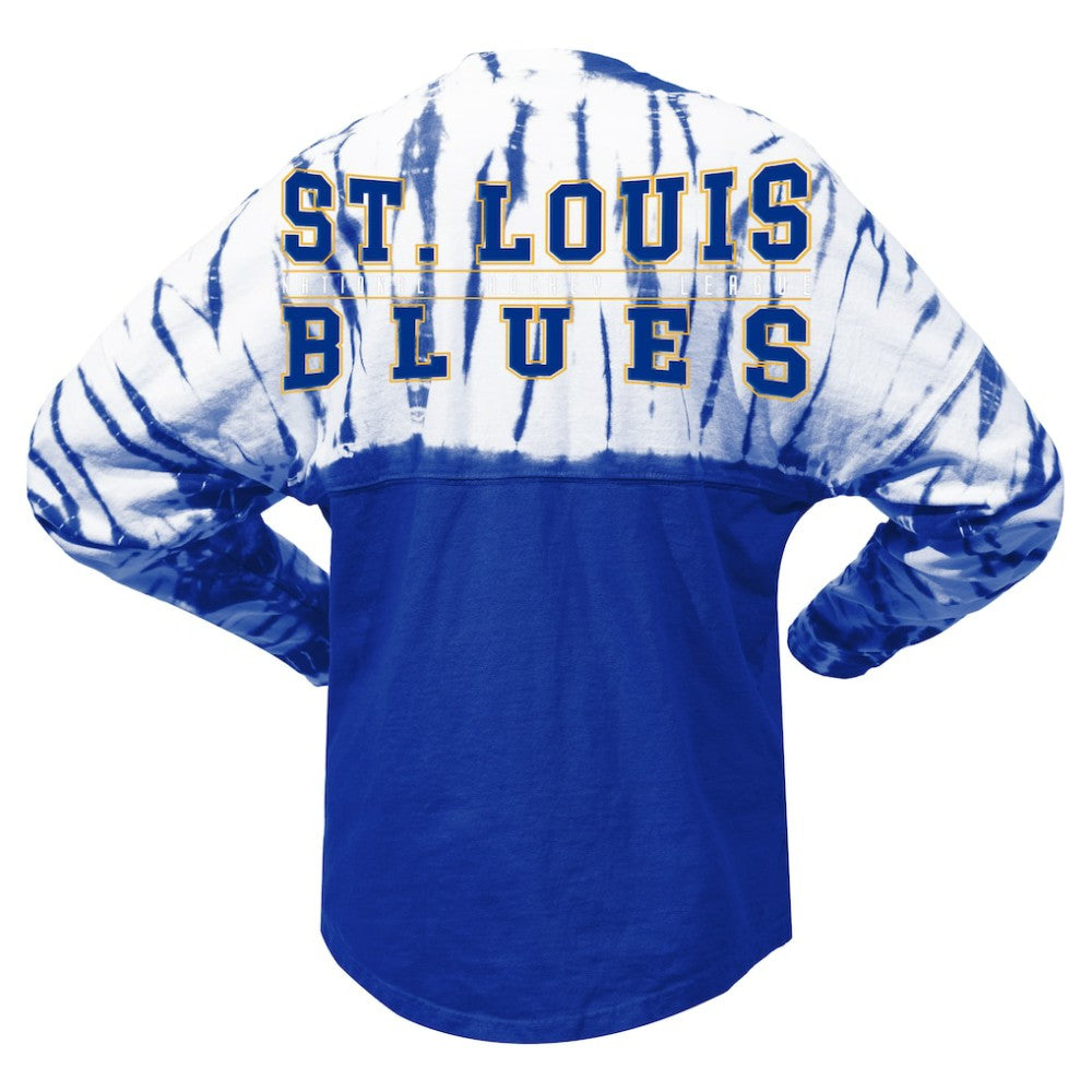 St. Louis Blues Spirit Jersey Unisex Crystal Half Dye Long Sleeve T-Shirt - Blue T-shirts