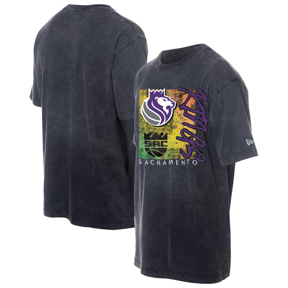 Sacramento Kings Distressed Sport Classics Enzyme Washed T-Shirt - Black for sale