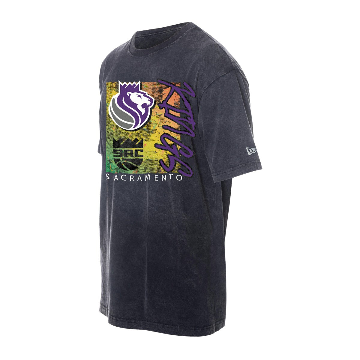 Sacramento Kings Distressed Sport Classics Enzyme Washed T-Shirt - Black for sale