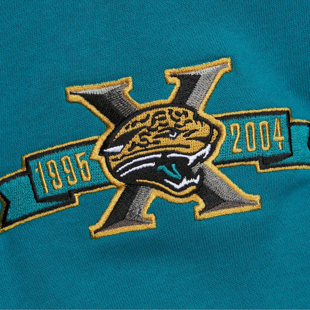 Jacksonville Jaguars All Over 4.0 Vintage Logo Pullover Sweatshirt - Heather Gray on sale