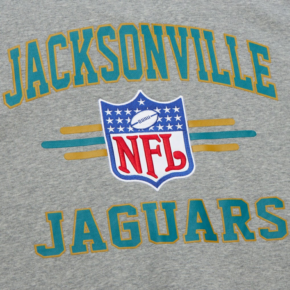 Jacksonville Jaguars All Over 4.0 Vintage Logo Pullover Sweatshirt - Heather Gray on sale
