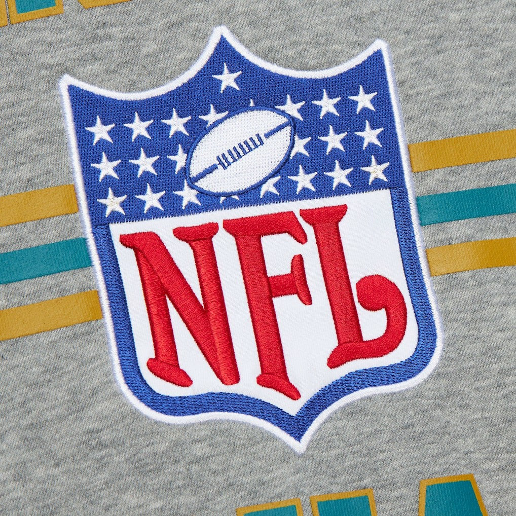 Jacksonville Jaguars All Over 4.0 Vintage Logo Pullover Sweatshirt - Heather Gray on sale