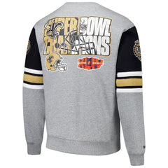 New Orleans Saints All Over 4.0 Vintage Logo Pullover Sweatshirt - Heather Gray outlet