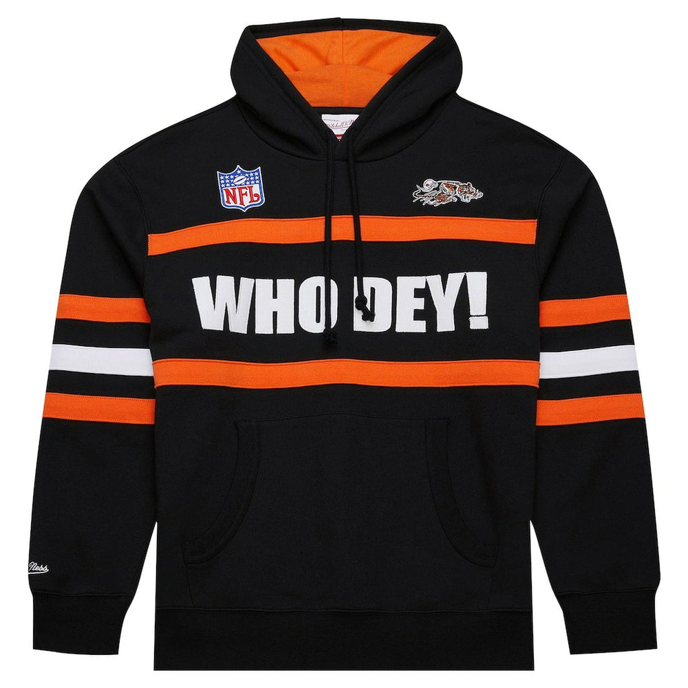 Cincinnati Bengals Vintage Logo Head Coach Fleece Pullover Hoodie - Black cheap